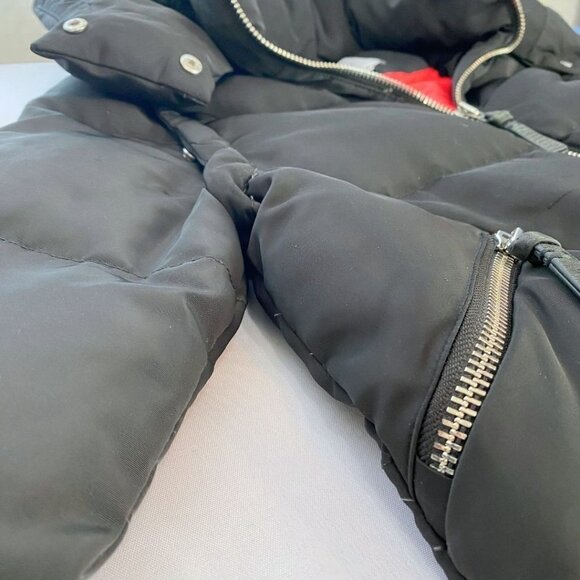 DEREK LAM 10 CROSBY 2 IN 1 BLACK PUFFER FUR HOOD FULL ZIP WINTER COAT & VEST - Picture 10 of 15